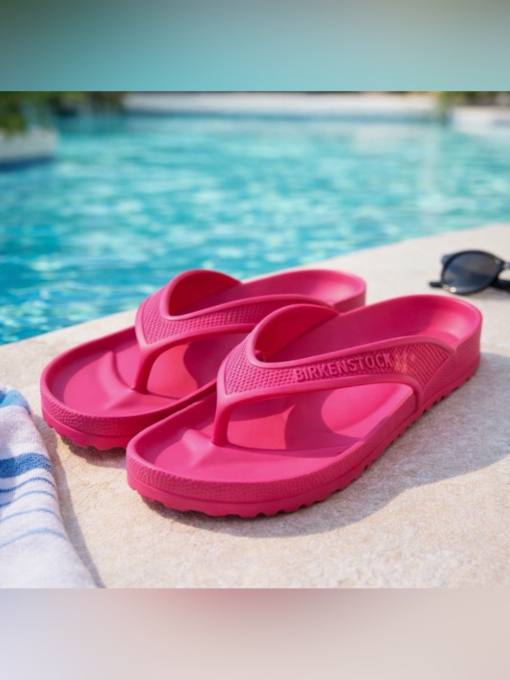 Birkenstock  Hot Pink Honolulu EVA Thong Sandals, size 38